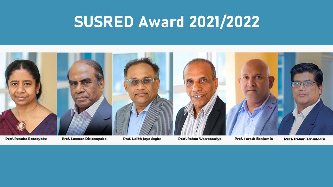 Six NIFS Scientists won SUSRED Award 2021/2022