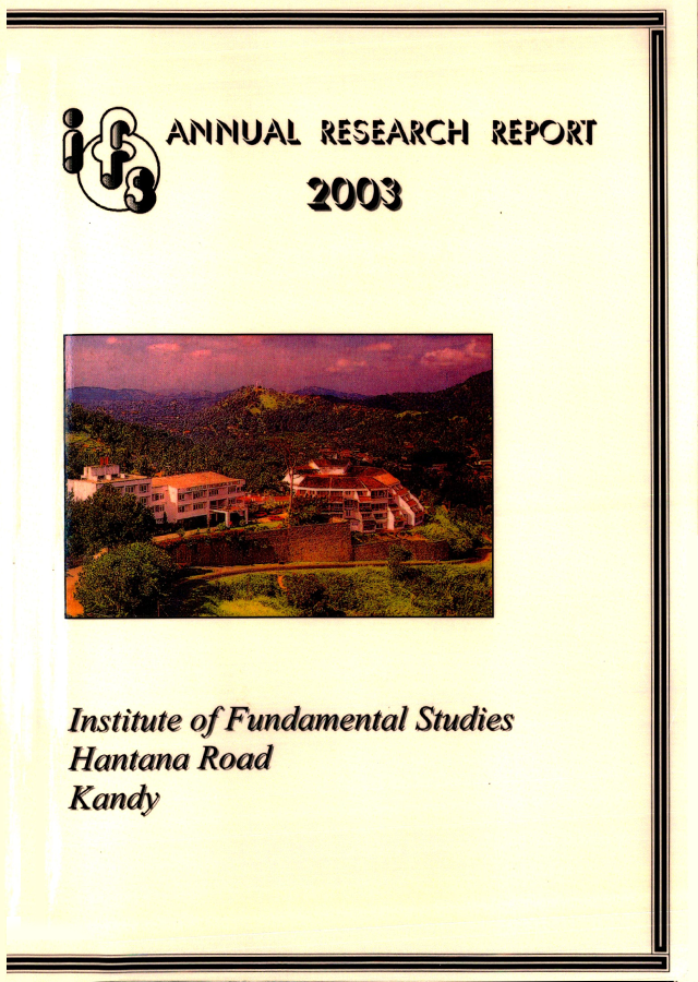 Annual Research Review 2003 EN