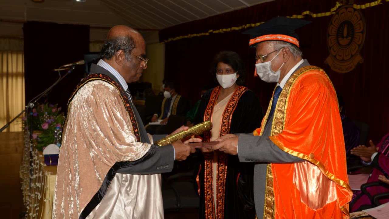 Professor Dissanayake awarded the degree of Doctor of Science by the Open University of Sri Lanka